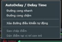 Menu chuột phải trên đường automation