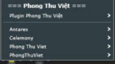 Menu chọn plugin