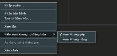 Submenu kiểu xem khung automation
