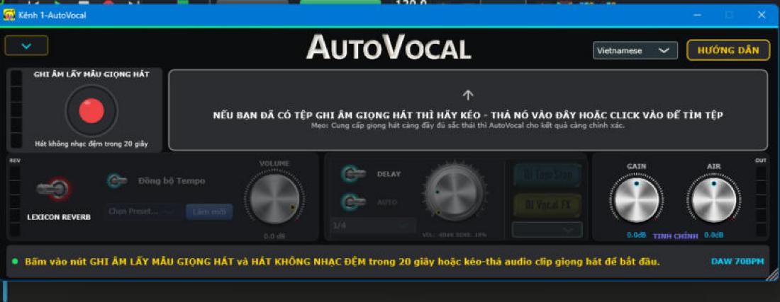 AutoVocal chế độ thường
