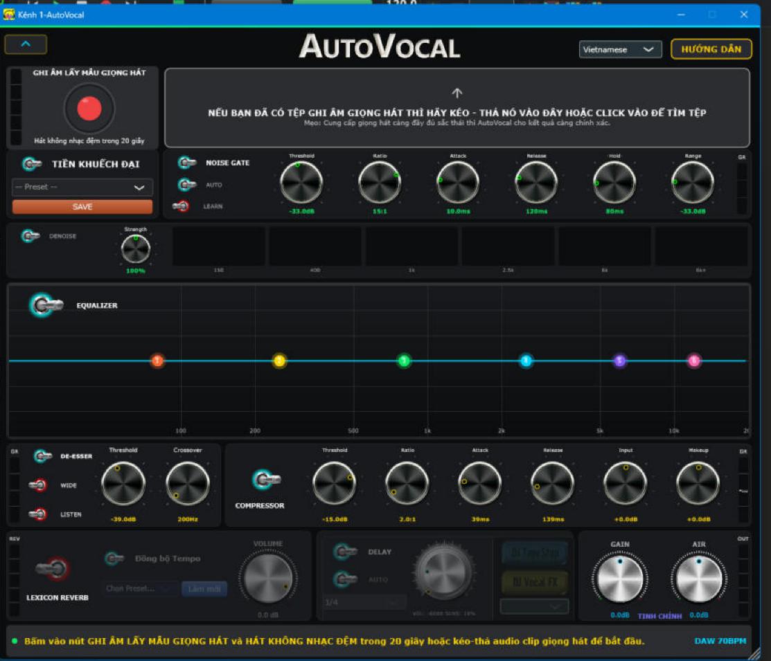 AutoVocal chế độ mở rộng