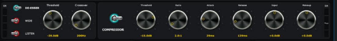 Panel De-Esser và Compressor